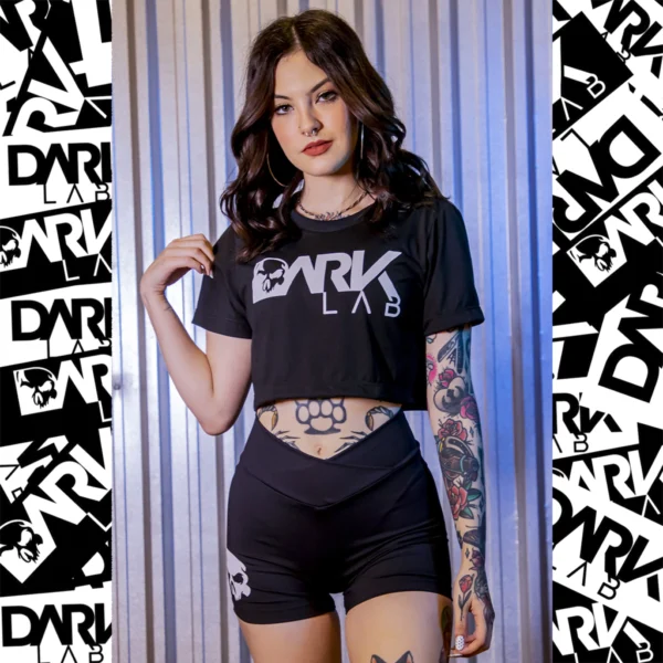 Shorts Legging cós alto e Transpassado - Dark Lab - Image 2