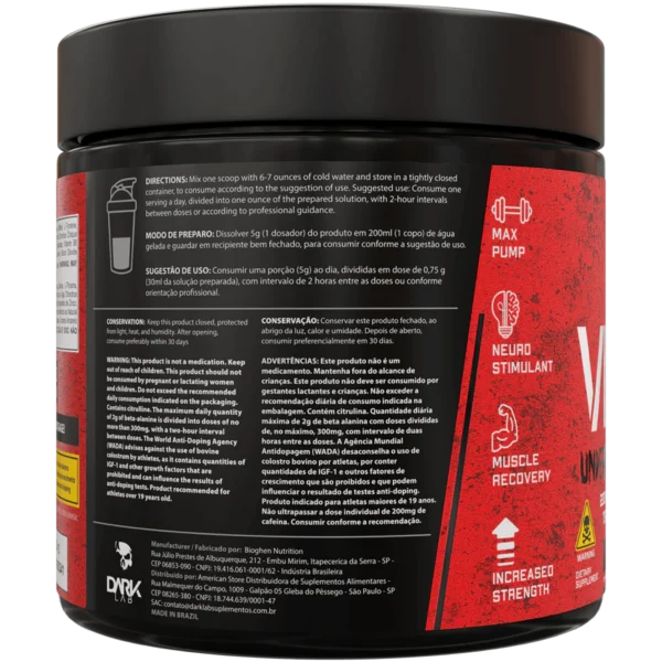 Pré-Treino Venom Underground Pre Workout 300g - Dark Lab - Image 6